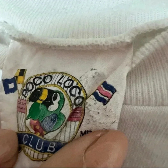 Vintage pocoloco yacht club tee shirt M preppy nautical Streetwear - Picture 5 of 5